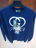Gucci Logo Printed sweatshirt in Navyblue